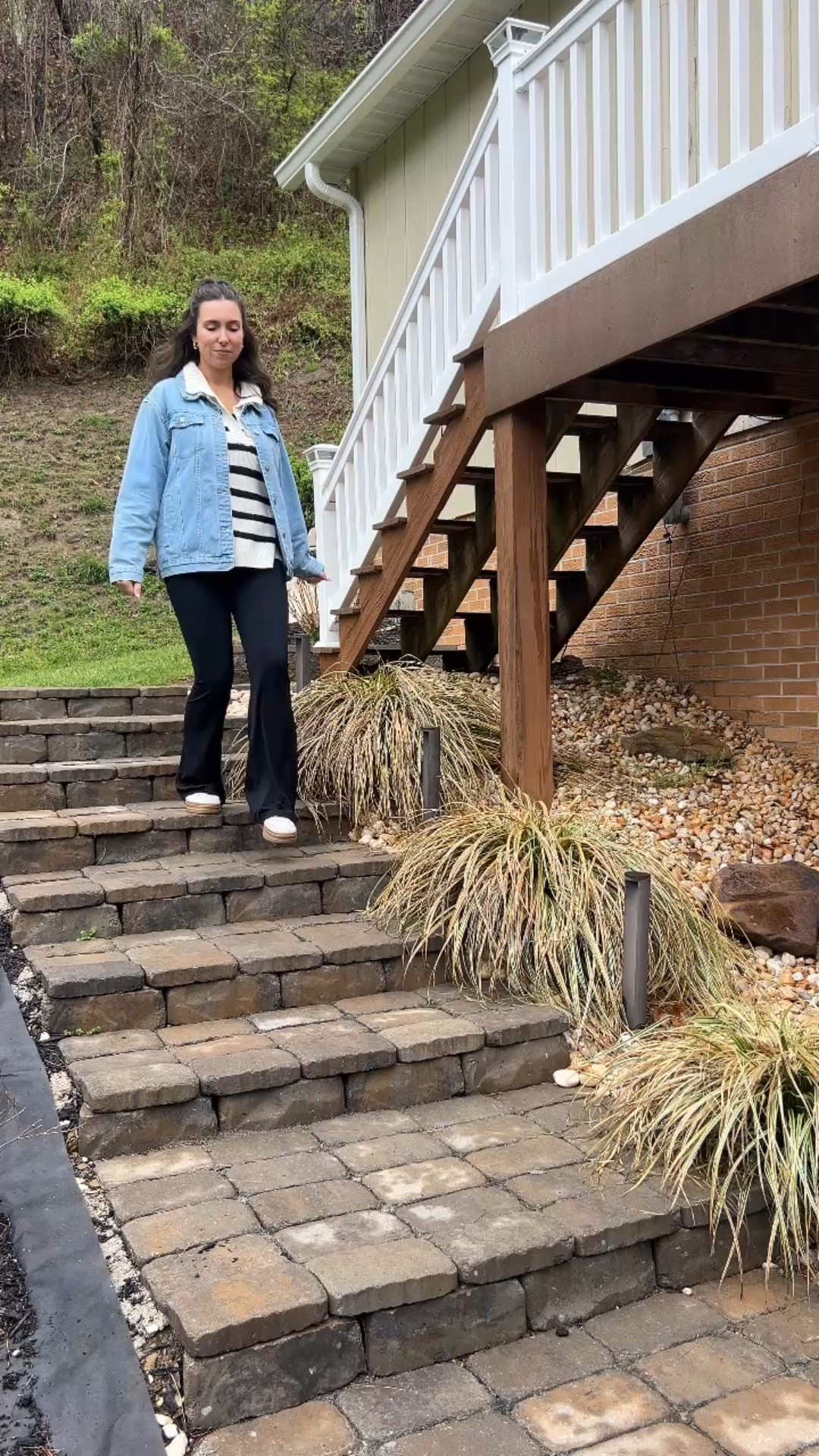 What I wore today as a busy, working mom who enjoys full coverage and wants to be comfy cute chasing her toddler around 🫶🏻

STAPLE closet pieces- collared striped sweater + black flare leggings (or black yoga pants, depending😜), denim oversized + embroidered “Mama” denim jacket   

#LTKMidsize #LTKFindsUnder50 #LTKStyleTip