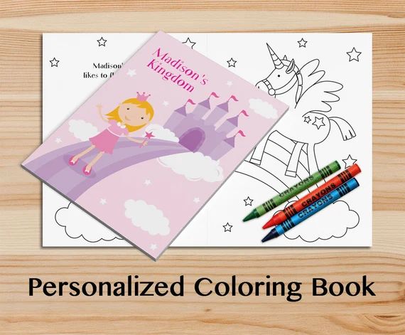 Personalized Princess Coloring Book. A Custom Coloring Book with your Child's Name. Kids Coloring... | Etsy (US)