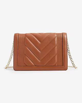 Quilted Faux Leather Crossbody | Express