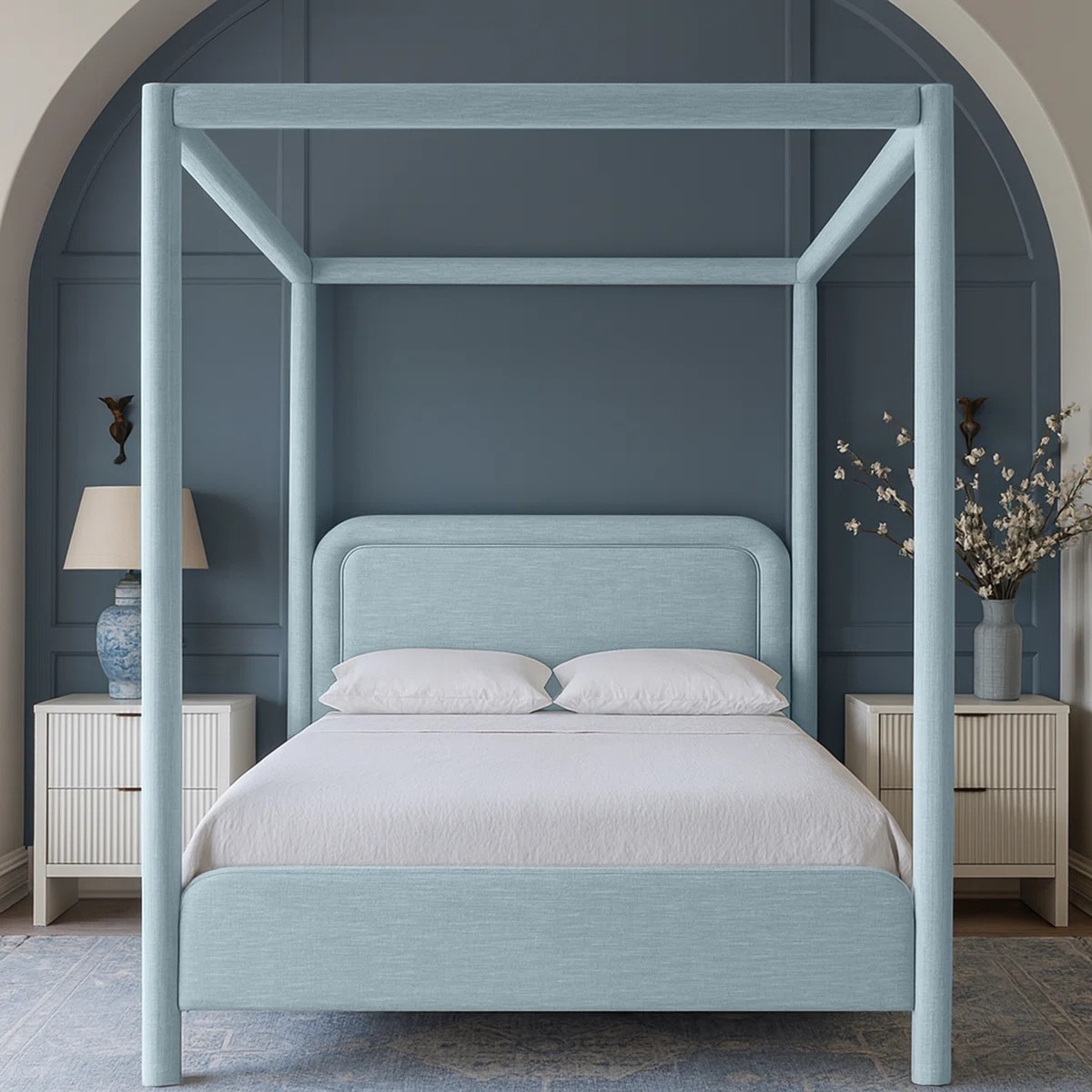 Salina Linen Textured Fabric Upholstered Bed | Wayfair North America