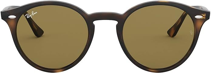 Ray-Ban RB2180 Round Sunglasses, Light Havana/Dark Brown, 49 mm | Amazon (US)