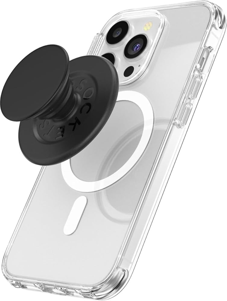 PopSockets Phone Grip for MagSafe, Magnetic Holder, Phone Stand - Black | Amazon (US)