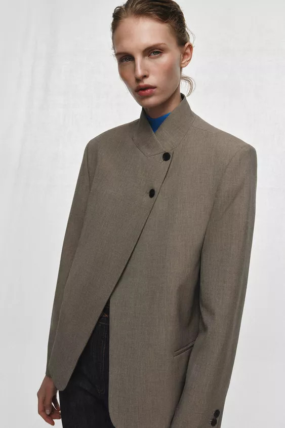 HIGH NECK BLAZER ZW COLLECTION | Zara UK