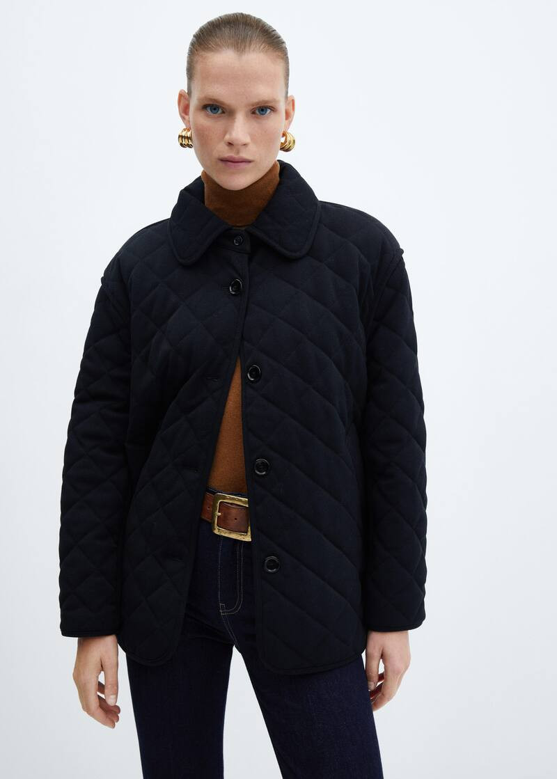 Cotton quilted jacket -  Women | Mango USA | MANGO (US)