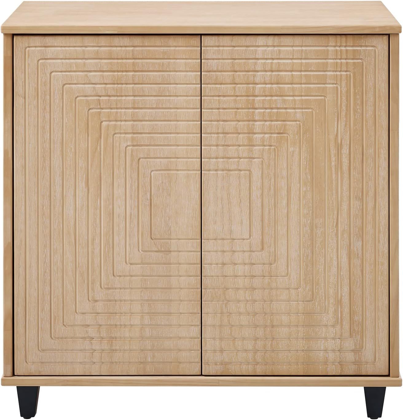 MUSEHOMEINC Solid Wood Storage Cabinet with Doors, Free Standing Buffet Cabinet, Modern Sideboard... | Amazon (US)