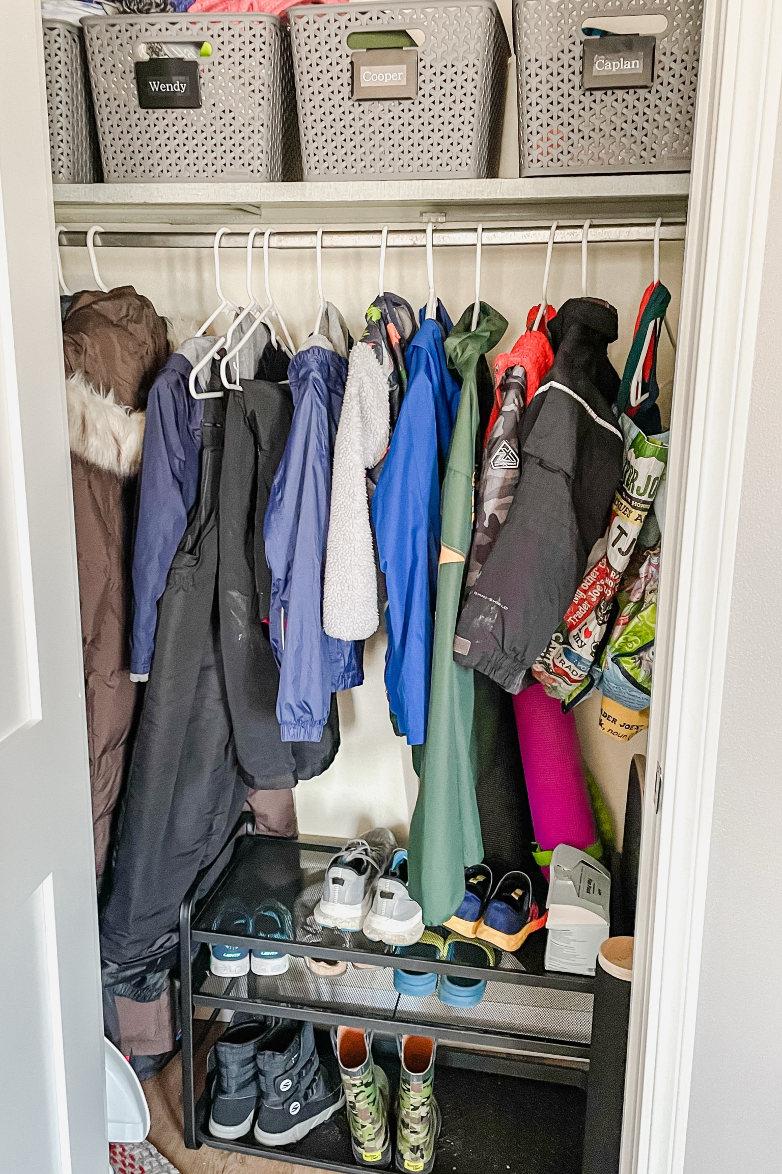 Another favorite shoe shelf! It's metal and from Target, great for small spaces to organize shoes!
You can also fit a boot tray on the bottom!

#LTKHome