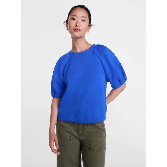 Scenario Women's and Women's Plus Fleece Top with Lantern Sleeves, Size XS-4X | Walmart (US)