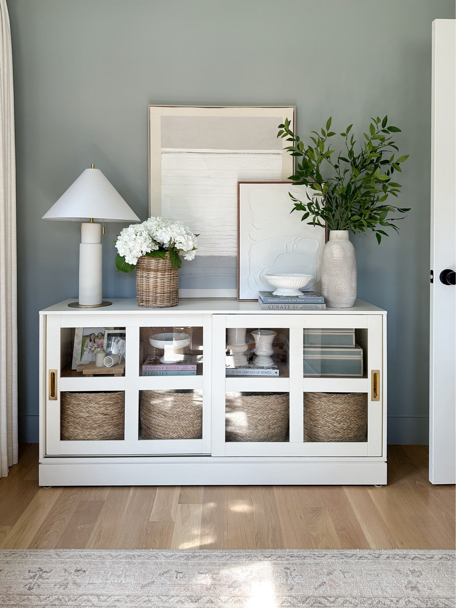 Sliding glass cabinet, media center, office storage, toy storage, neutral home, Boothbay Gray paint 

#LTKSaleAlert #LTKHome #LTKStyleTip