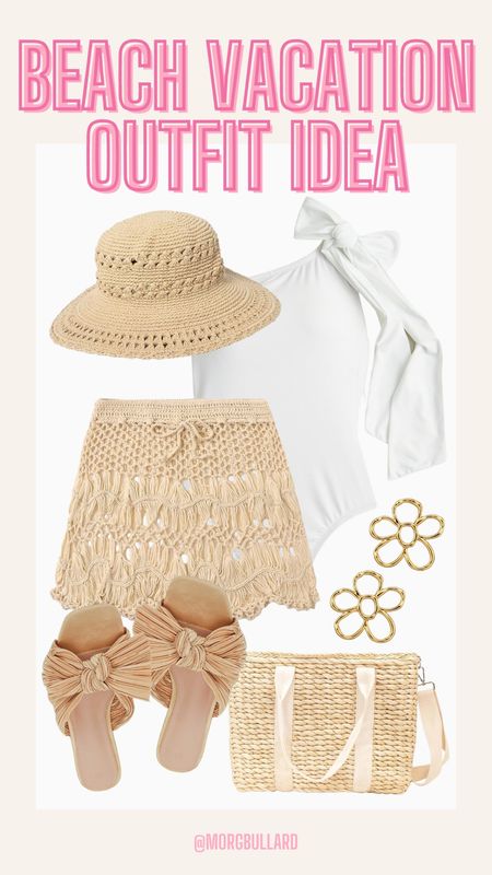 Beach Vacation Outfit | Vacation Outfits | bucket Hat | Straw Bag | Straw Tote Bag | White Swimsuit | White One Shoulder Swimsuit | Resort Wear 

#LTKstyletip #LTKswim #LTKtravel