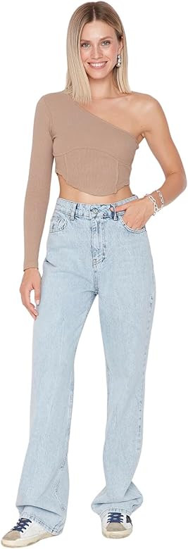 Trendyol Jeans A Gamba Larga Donna | Amazon (IT)