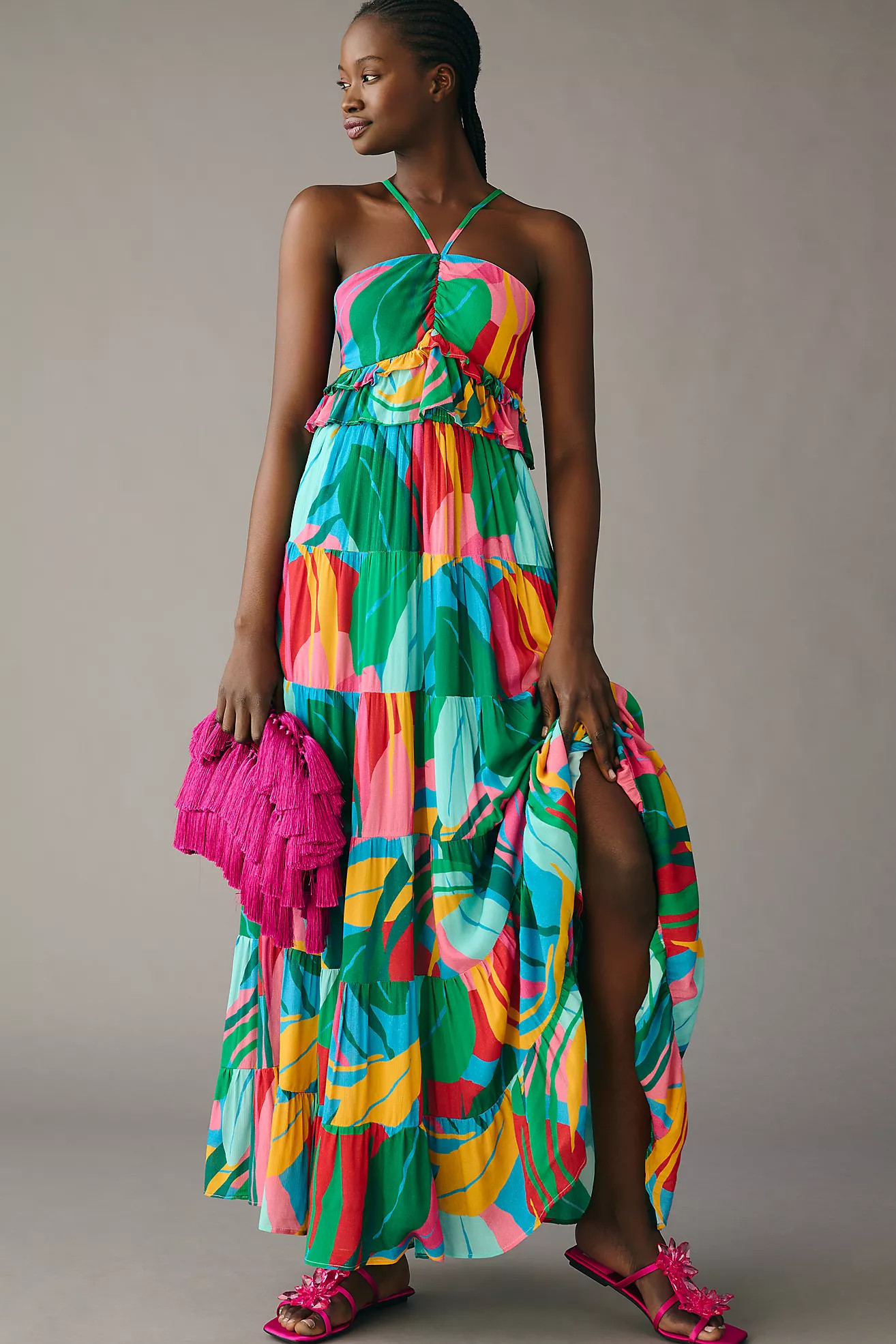 Hutch Ruffled Halter Dress | Anthropologie (US)