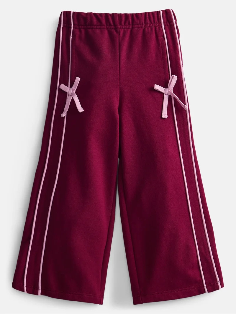 Wonder Nation Toddler Girls Track Pants with Bows, Sizes 18M-5T | Walmart (US)