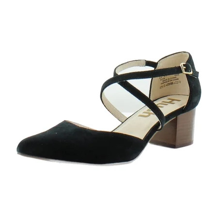 Hush Puppies Sofie Cross Pump Women s Heels Bold Black Suede Size 8.5 M | Walmart (US)