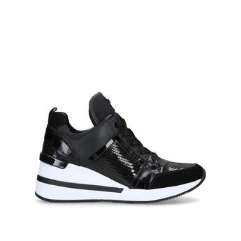 Michael Michael Kors Georgie Trainer - Black Low Top Trainers | Kurt Geiger (Global)