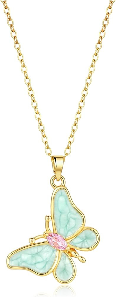 Animal Pendant Necklace for Women, Waterproof Non-Tarnish Gold Plated Crystal Birthstone Design, ... | Amazon (US)