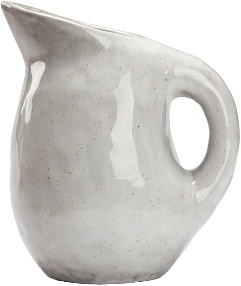 Vintage Ceramic Pitcher, Stain Resistant Stoneware Pitcher Vase with Handle | Amazon (US)