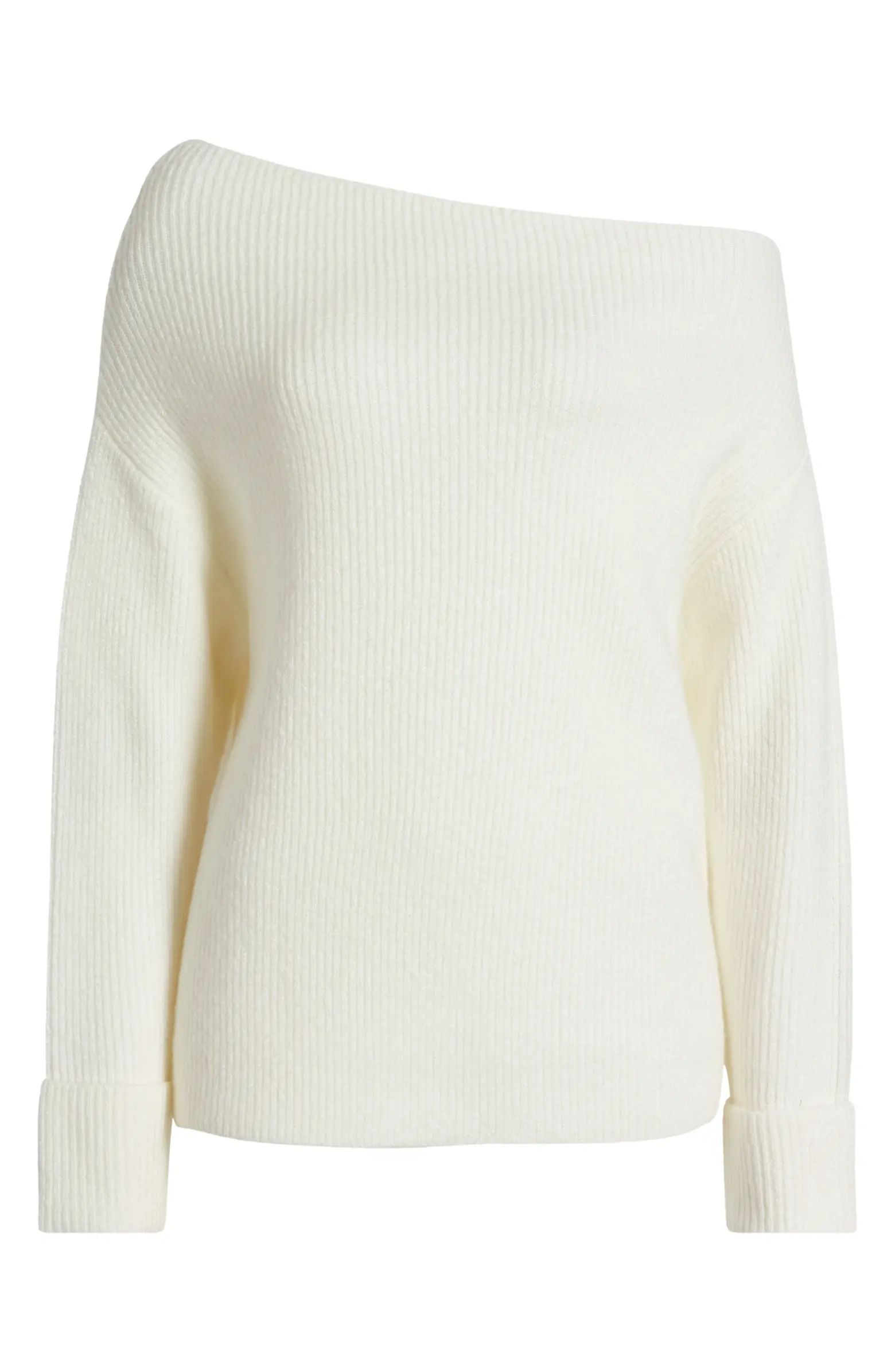 One-Shoulder Rib Sweater | Nordstrom