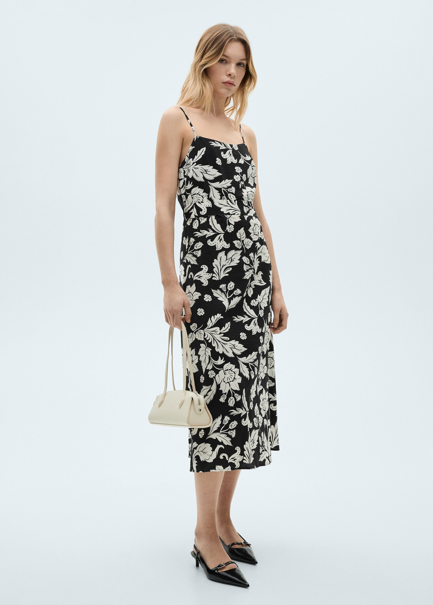 Flower print strapless dress - Women | MANGO Canada | Mango Canada