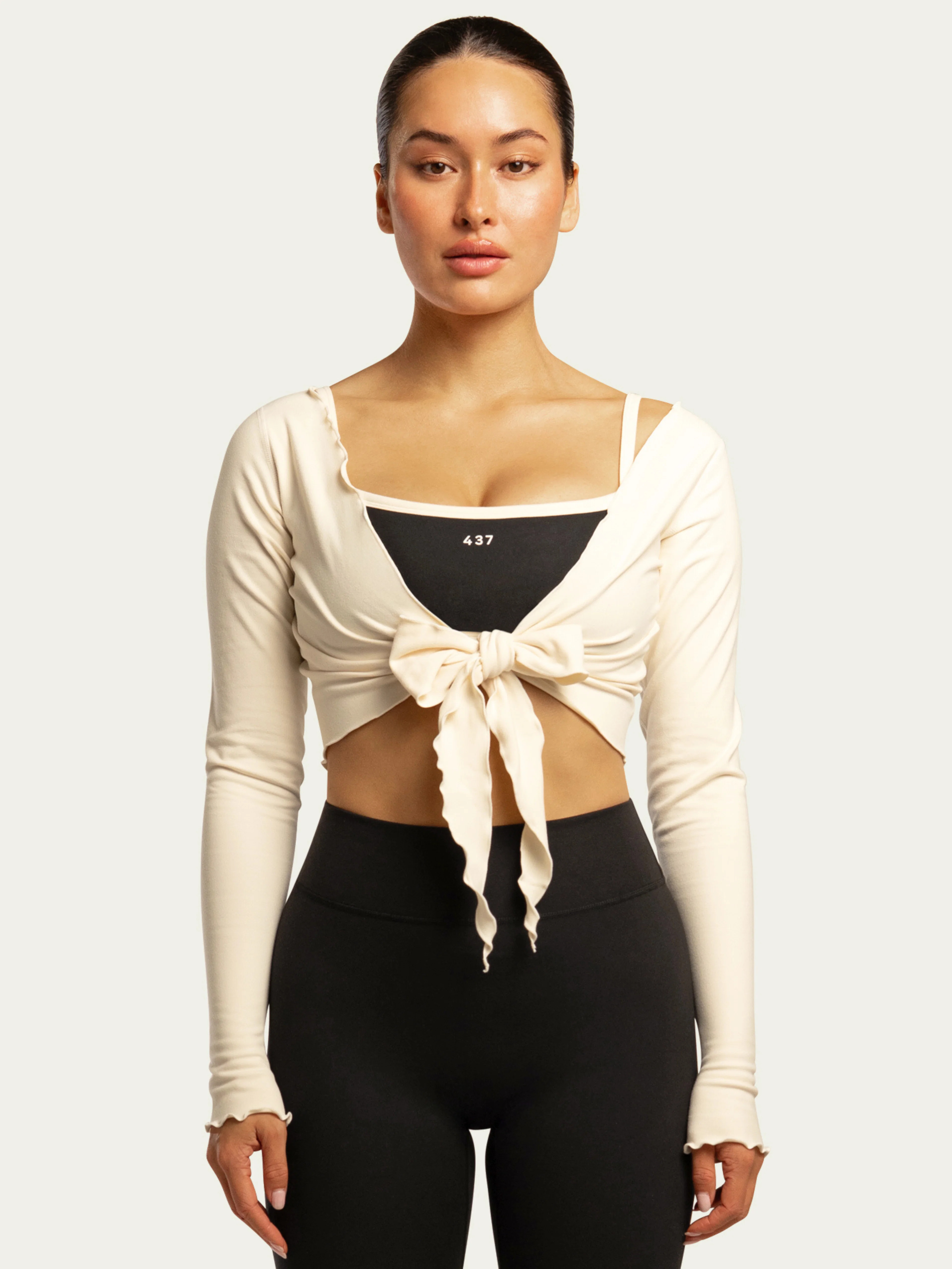 The Wrap Top / Cream | 437