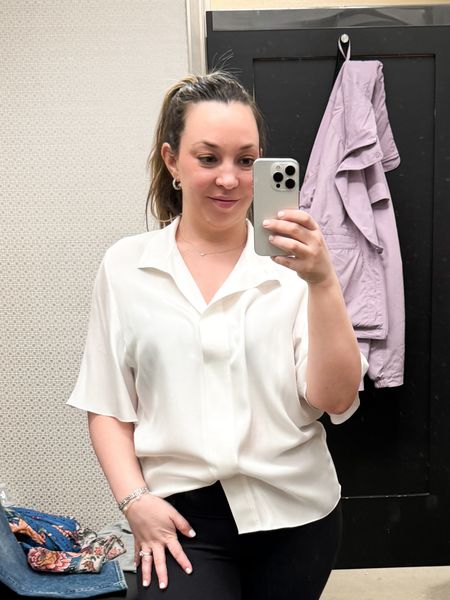 Spring outfits spring style white top white blouse high end Vince silk blend

This top is by one of my favorite brands and the silk blend material is oh so soft!! I plan to wear this top with some straight leg jeans, tan heel sandals, and some cute gold jewelry. This top would work for any body type and is perfect for work or date night! 😘

#LTKstyletip #LTKmidsize #LTKworkwear