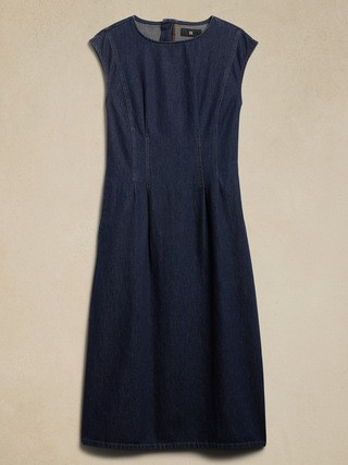 Lina Italian Denim Midi Dress | Banana Republic (US)