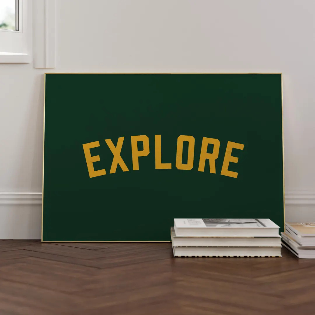 EXPLORE - Wall Art Print - Kids Bedroom Print - Outdoors Art - Etsy | Etsy (US)