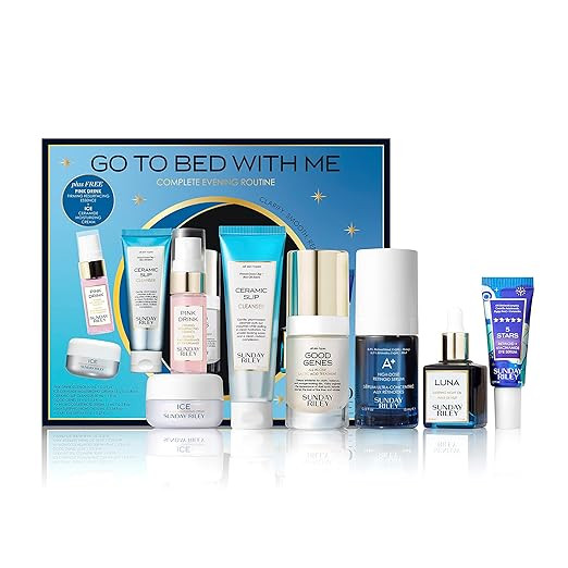 Sunday Riley Go To Bed With Me Complete Anti Aging Evening Skincare Set, 1 ct. | Amazon (US)