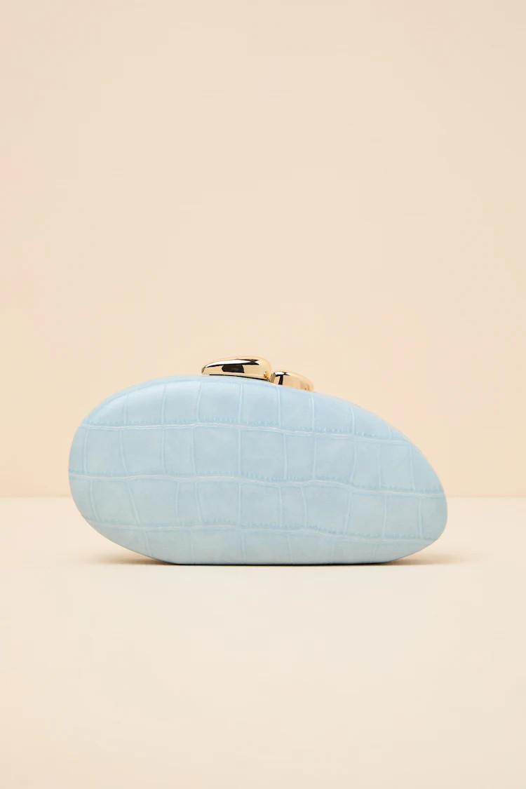 Dario Light Blue Asymmetrical Crossbody Clutch | Lulus