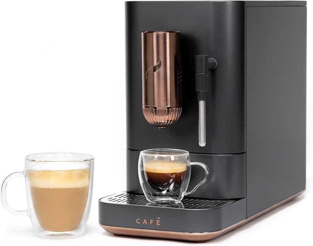 Café Affetto Automatic Espresso Machine + Milk Frother | Built-In & Adjustable Espresso Bean Gri... | Amazon (US)