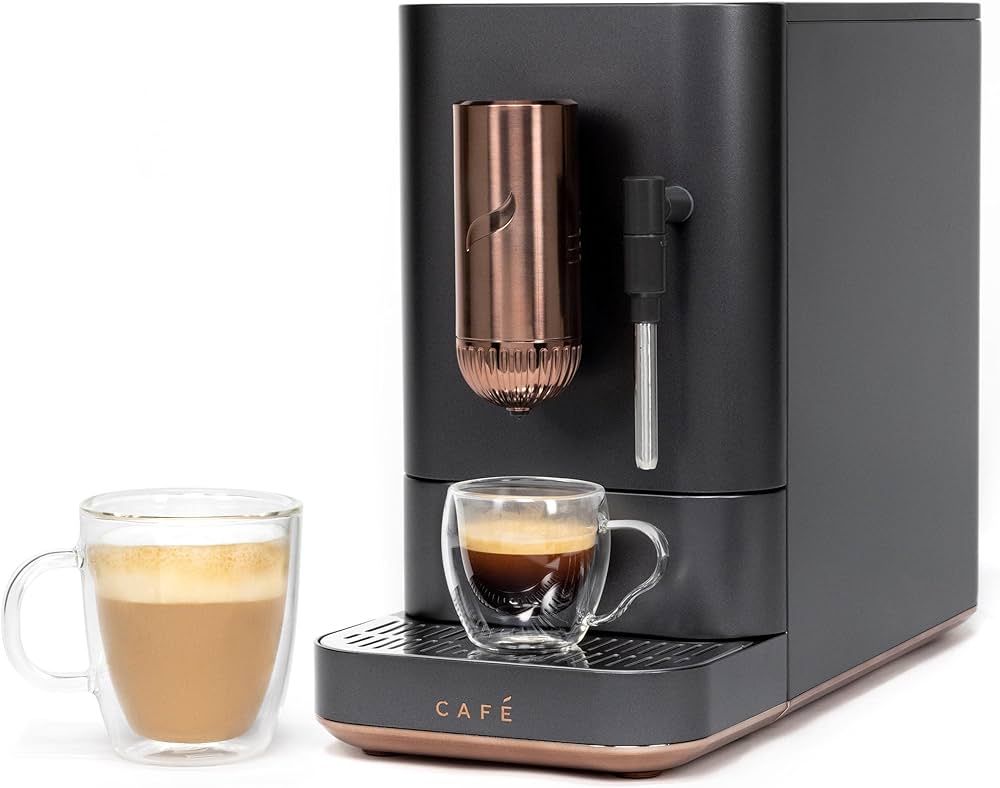 Café Affetto Automatic Espresso Machine + Milk Frother | Built-In & Adjustable Espresso Bean Gri... | Amazon (US)