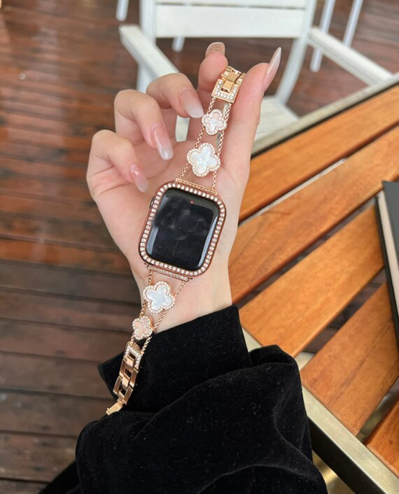 Fine Diamond Apple Watch Band, 38mm 40mm 41mm 45mm 42mm 44mm, Gold Apple Watch Chain, Luxury Iwat... | Etsy (US)