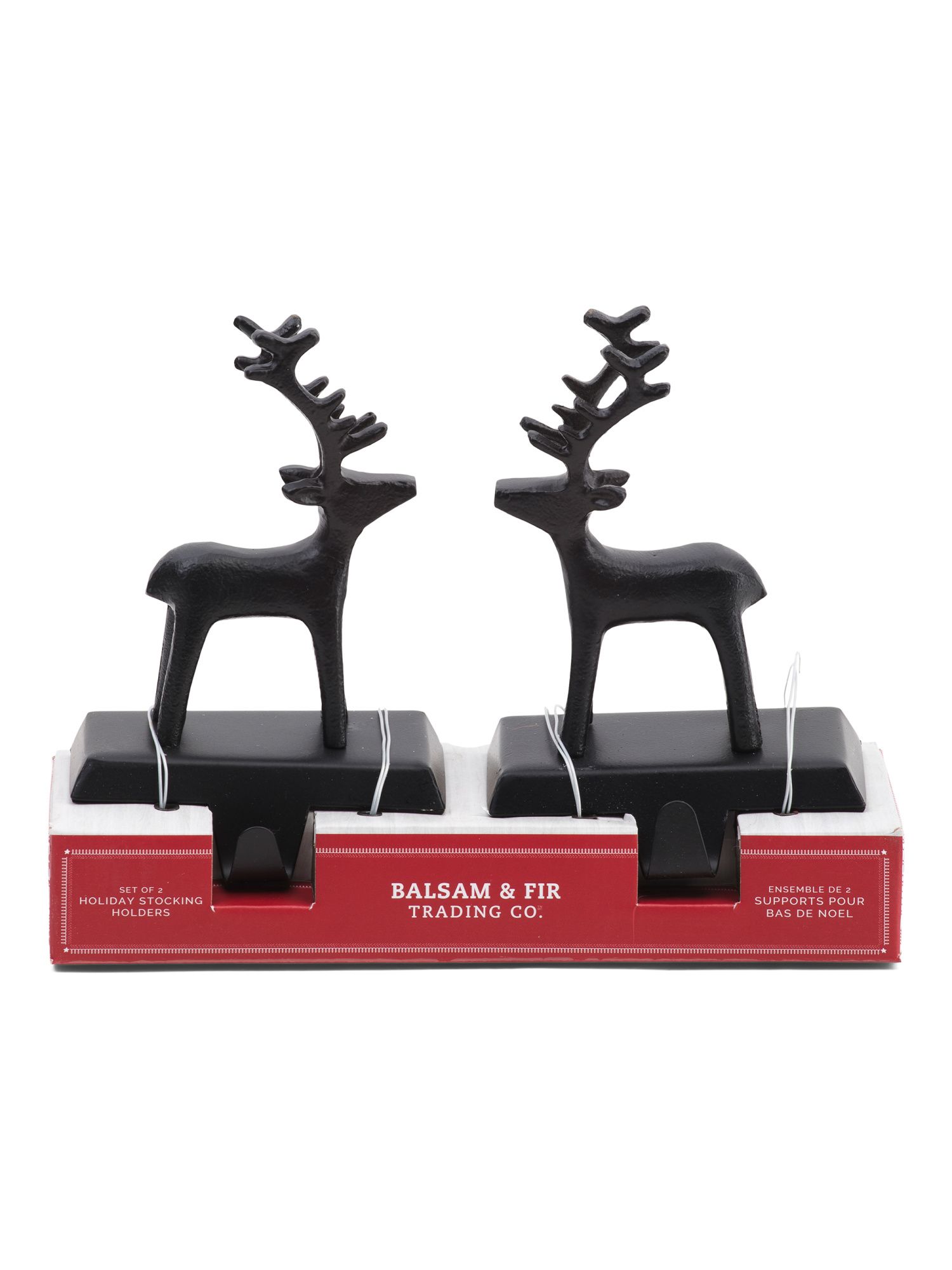 Set Of 2 Reindeer Stocking Holders | TJ Maxx