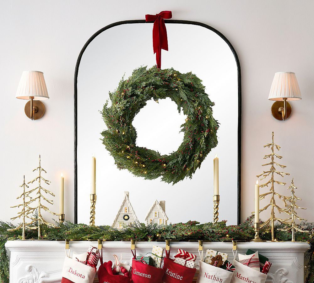 Faux Cedar Wreath With Berries | Pottery Barn (US)