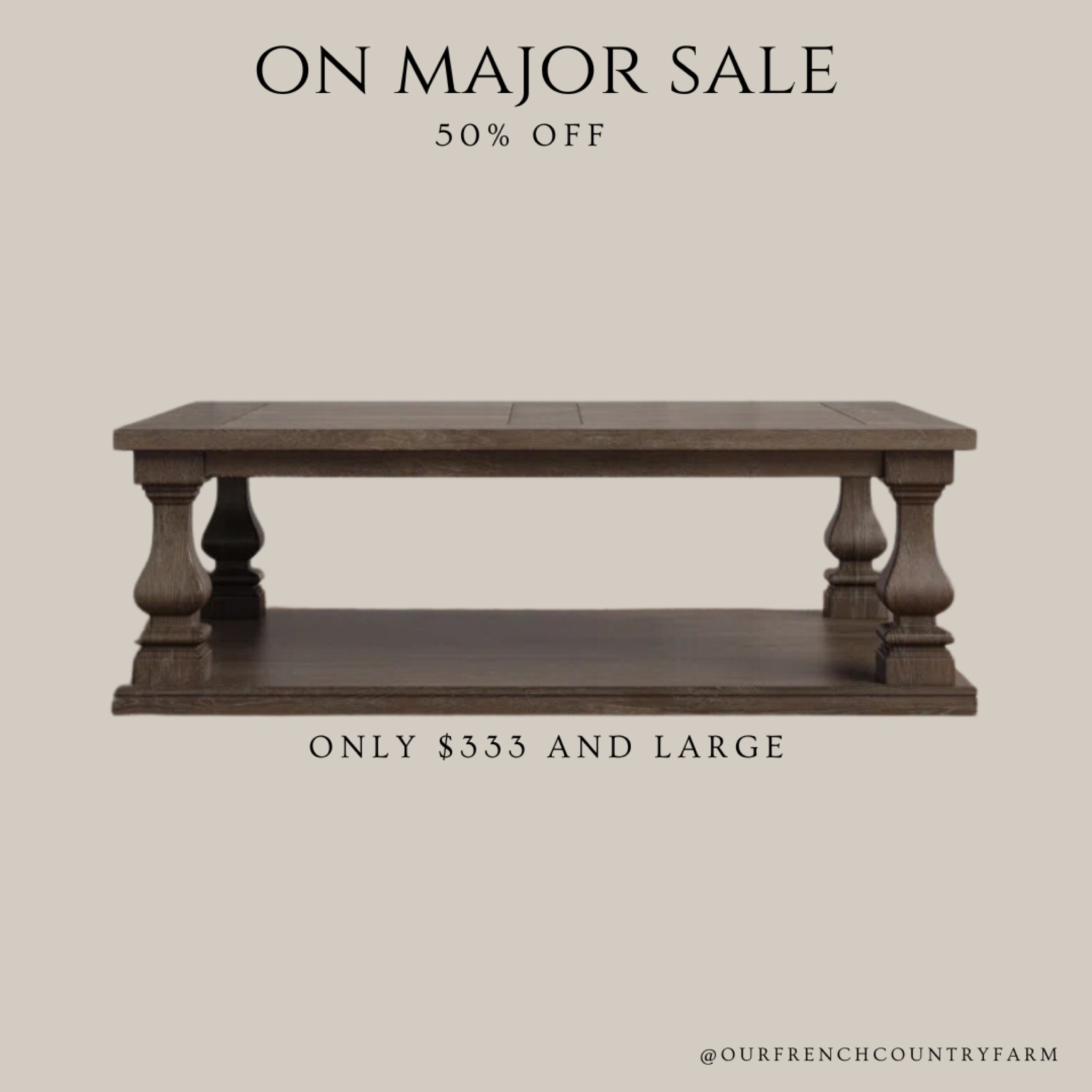 Such a beautiful coffee table!  Large scale and on major sale!

#LTKSaleAlert #LTKFamily #LTKHome