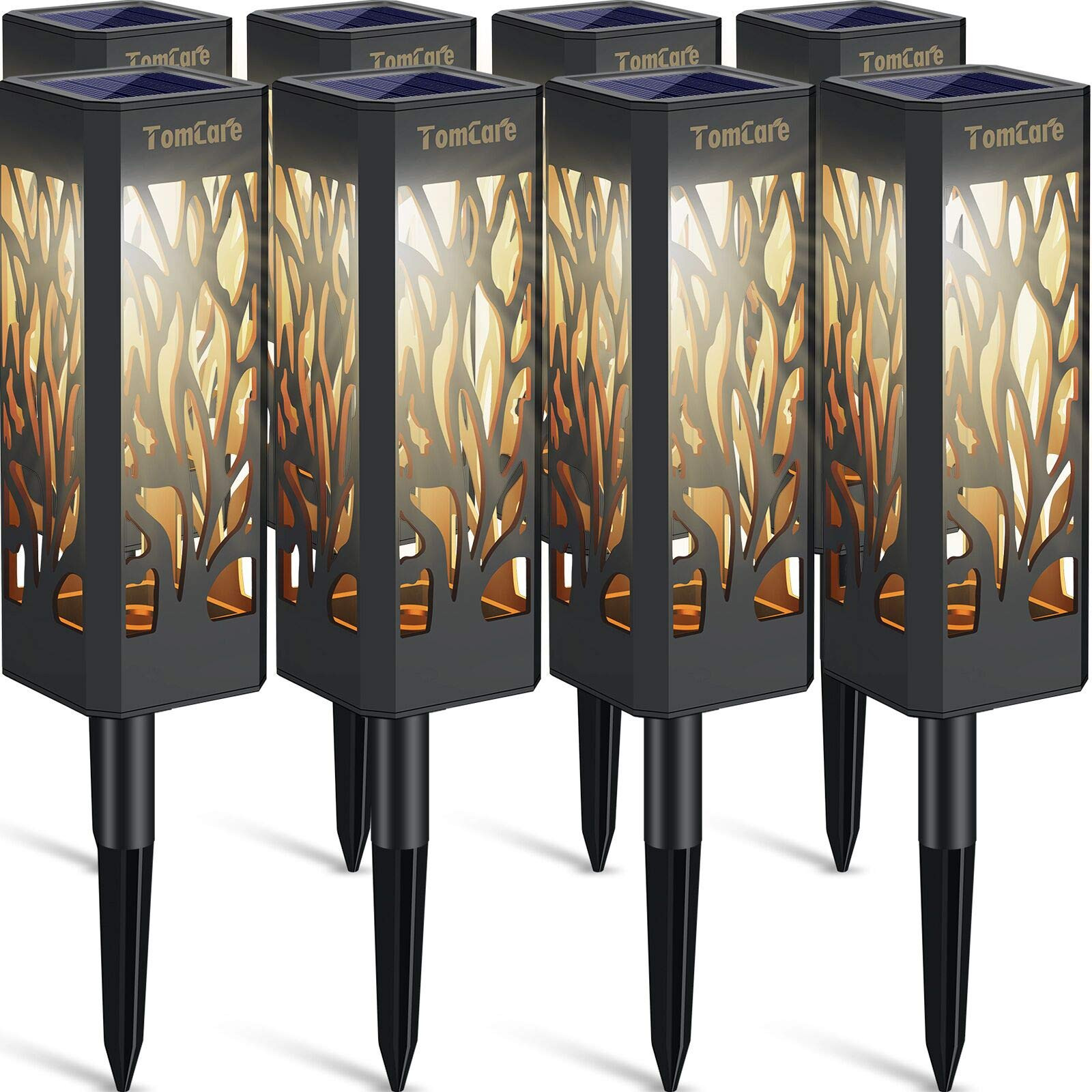 TomCare Solar Lights Outdoor Upgraded Bright Solar Pathway Lights Bigger Size Decorative Solar Wa... | Amazon (US)