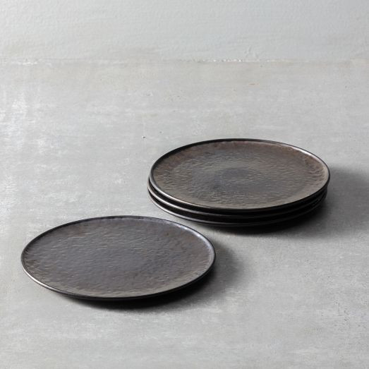 Nivo Metallic Dinner Plates (Set of 6) | West Elm (US)