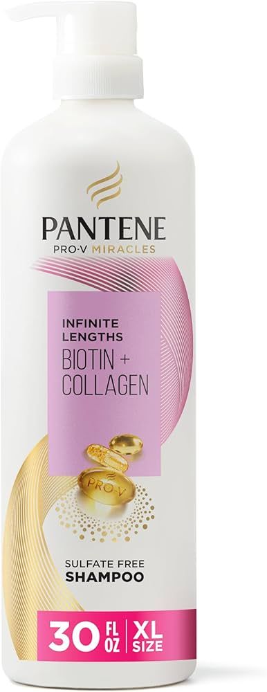 Pantene Infinite Lengths Shampoo, Sulfate Free with Biotin + Collagen, Strengthens Brittle Hair, ... | Amazon (US)