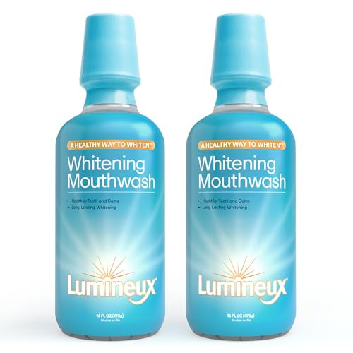 Lumineux Teeth Whitening Mouthwash, 16 Oz. 2 Pack - Peroxide Free - Whitening Without The Sensitivity - NO Alcohol, Fluoride & SLS Free | Amazon (US)