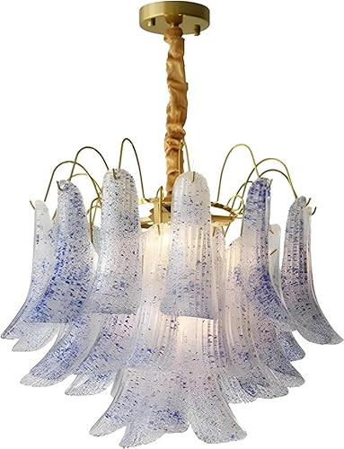 Modern Chandelier, Multicolored Glass Chandelier Lighting, 6 Lights Tulip Chandelier, Gold Pendan... | Amazon (US)