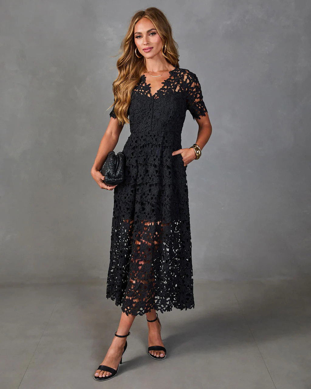 Garcelle Floral Lace Midi Dress | VICI