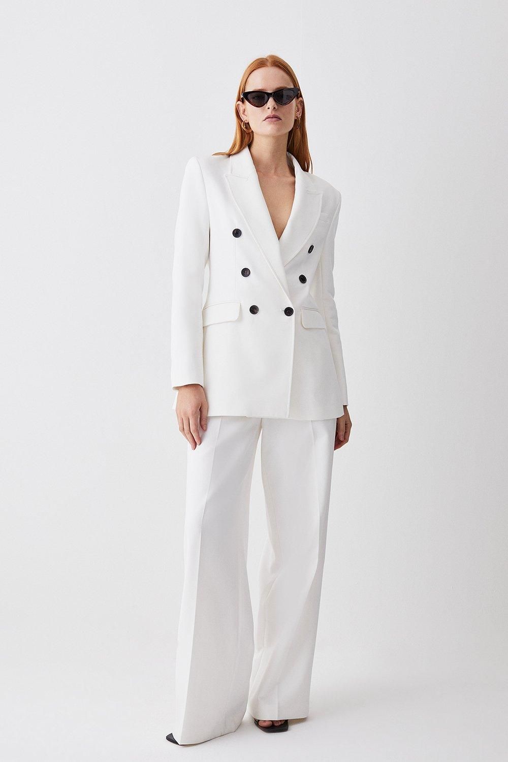 Clean Tailored Double Breasted Blazer | Karen Millen UK + IE + DE + NL