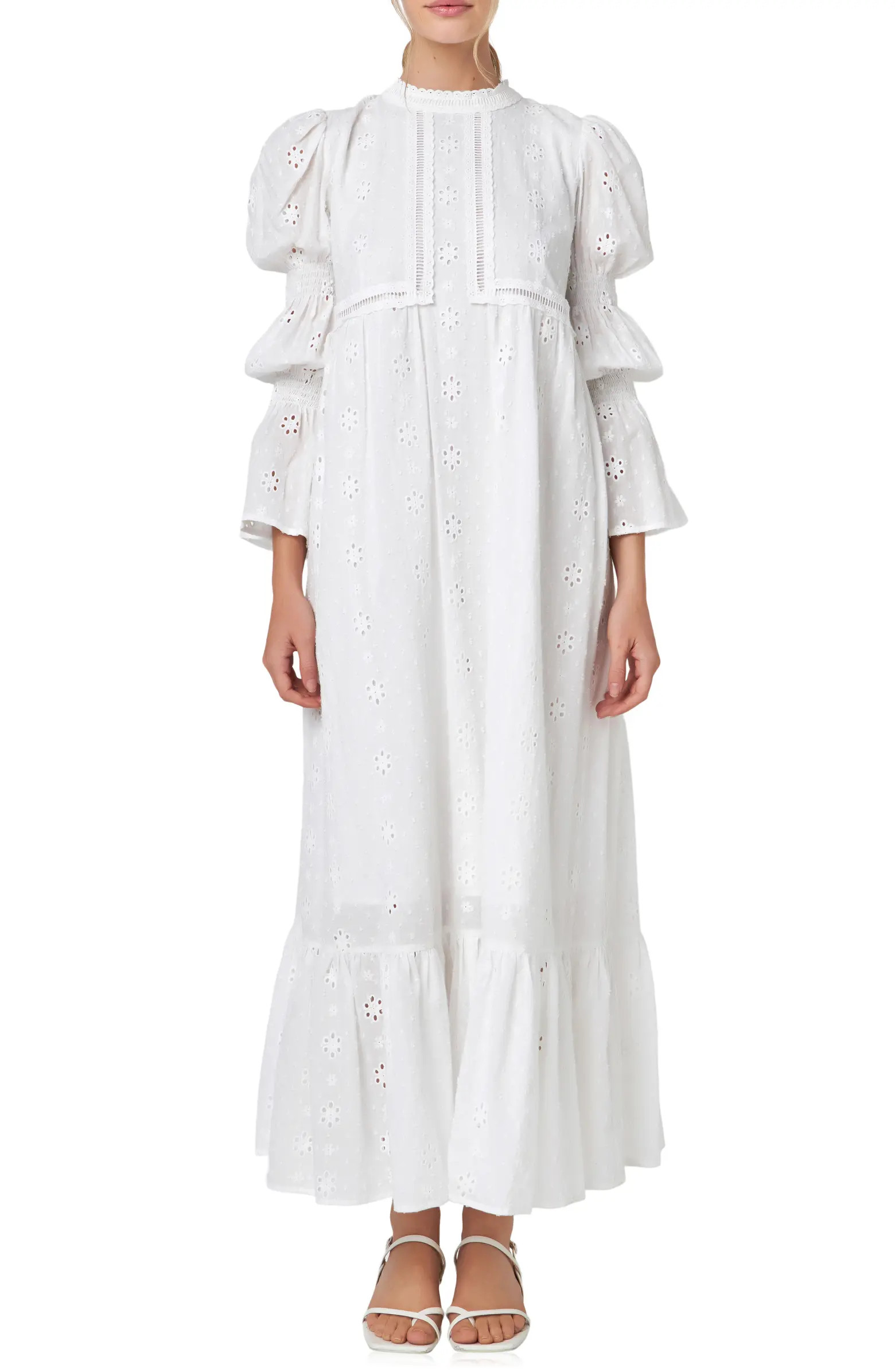 Eyelet Cotton Maxi Dress | Nordstrom