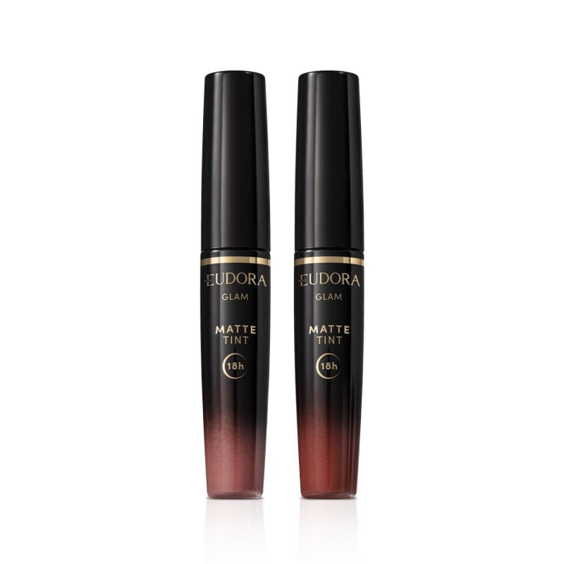 Combo Batom Líquido Matte Tint: Rosé Vintage 4ml + Castanho Divino 4ml | Eudora (BR)