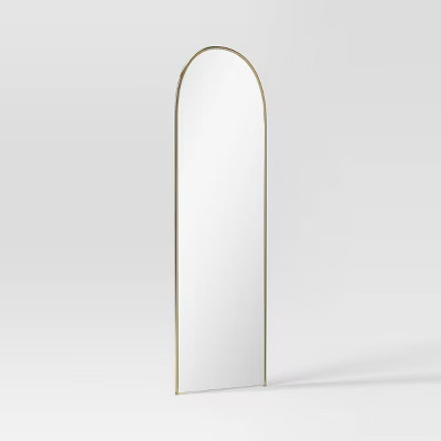 25"x65" Metal Tube Floor Mirror Gold - Threshold™ | Target