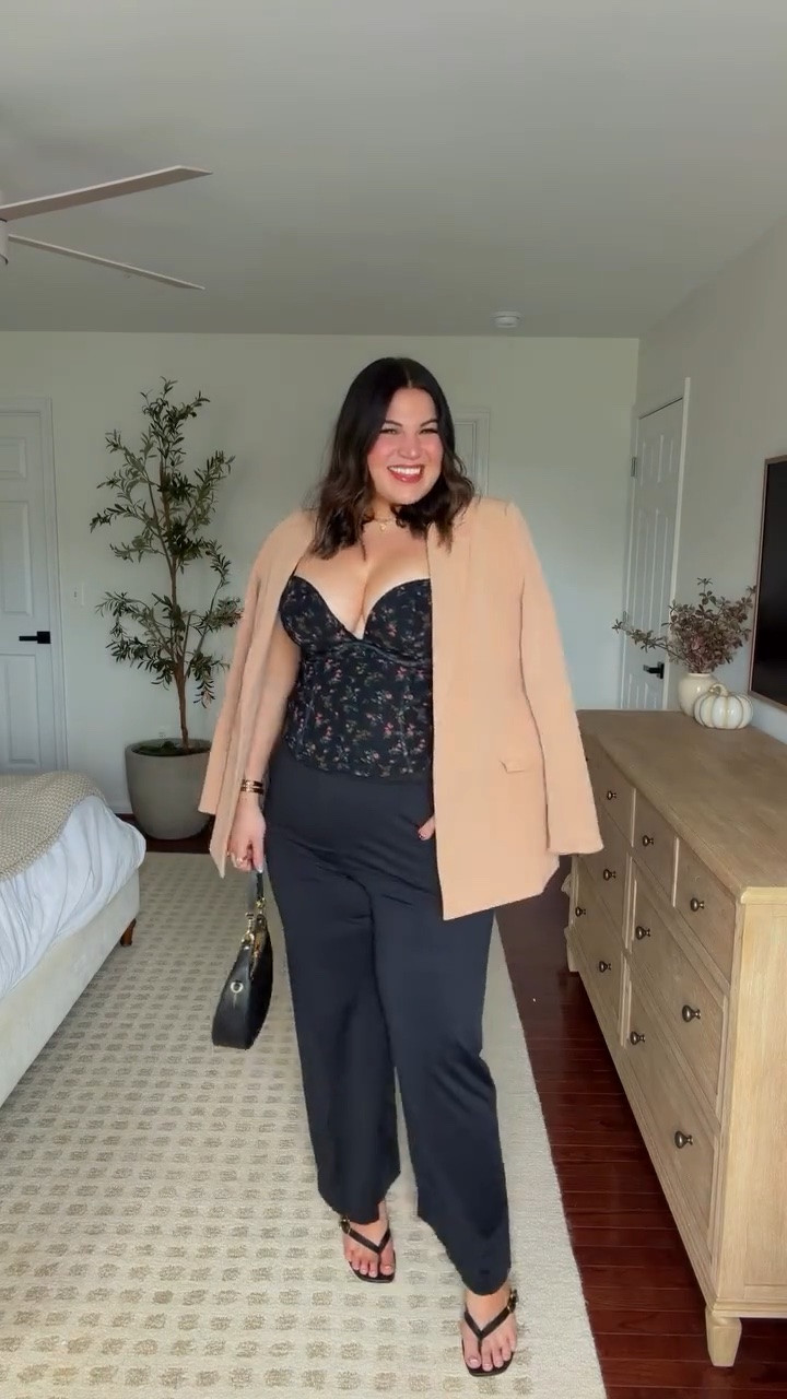 Midsize going out outfit inspo!

Wearing a size xl in the bra, corset, blazer. And size xl long in the pants

#LTKootd #LTKNYFW #LTKMidsize