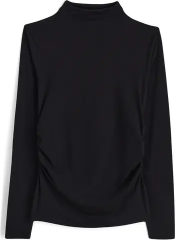 Ruched Mock Neck Long Sleeve Top | Nordstrom