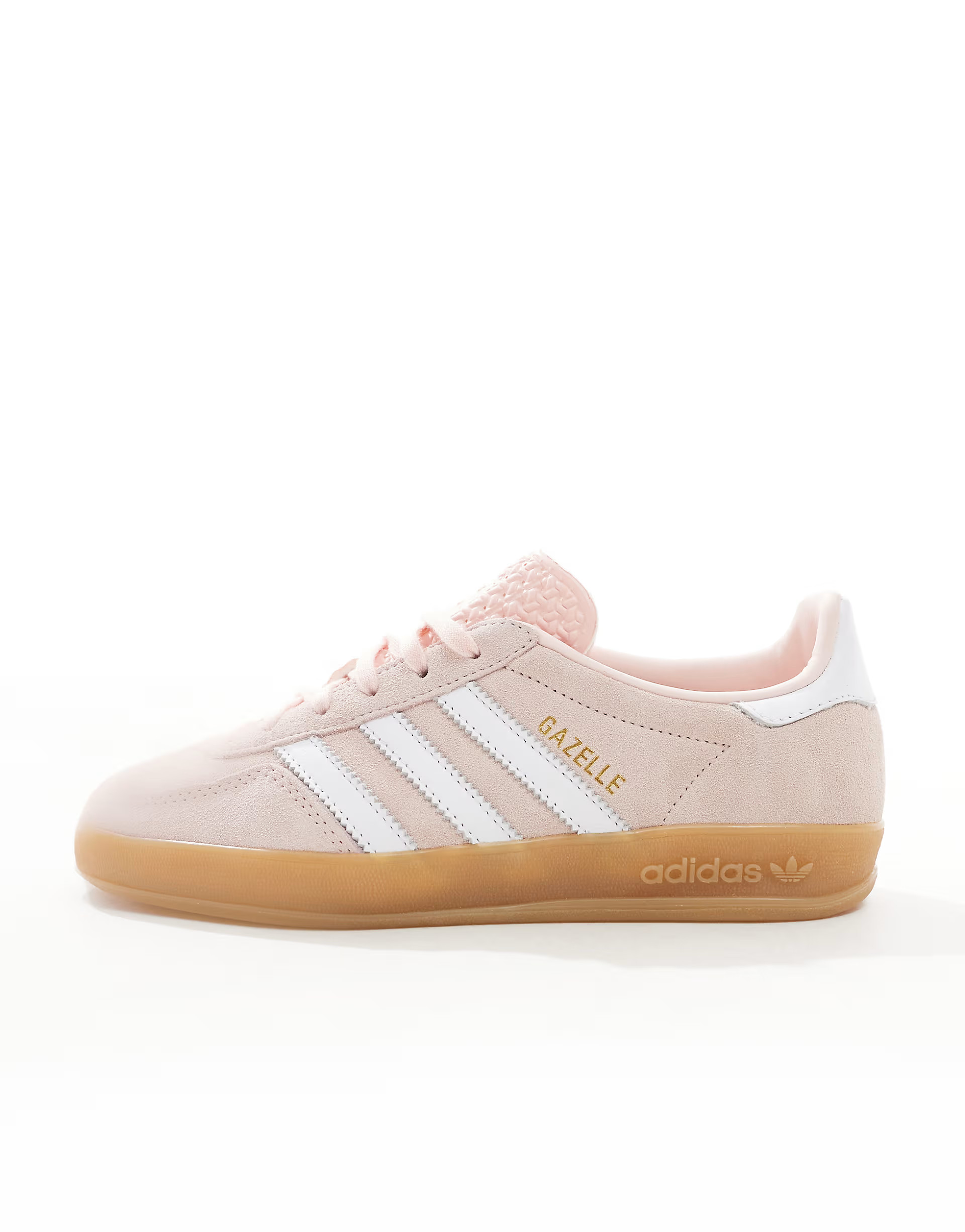 adidas Originals Gazelle Indoor trainers in pale pink with gum sole | ASOS (Global)