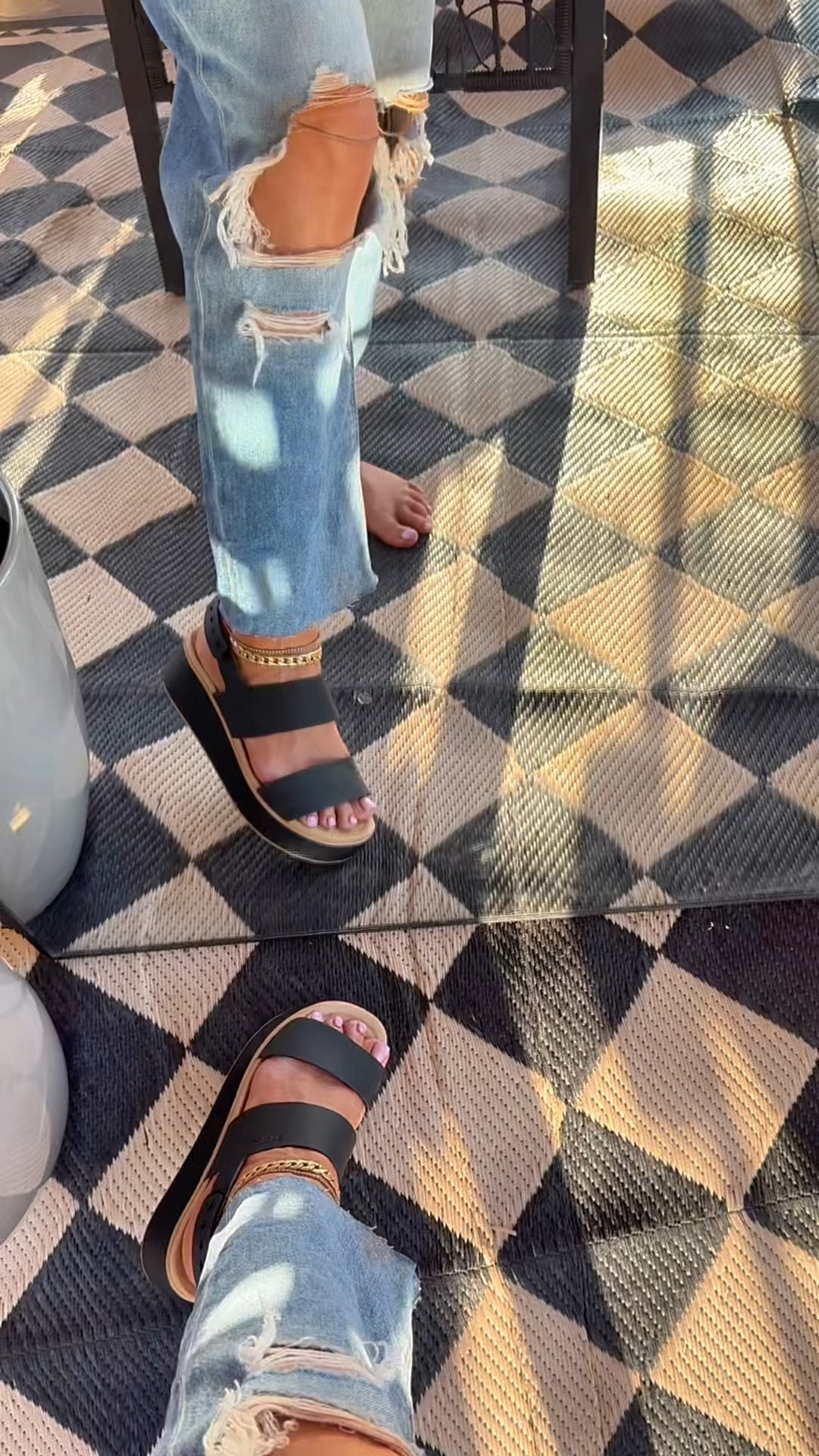 The wedges I can actually walk miles in 🖤  #crocs #crocsbrooklyn #crocsbrooklynwedge #springglowup #ad
 

 #LTKootd #LTKWorkwear #LTKTravel