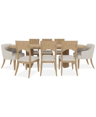 Frandlyn 9pc Dining Set (Table + 6 Side Chairs + 2 Host Chairs) - Macy's | Macy's