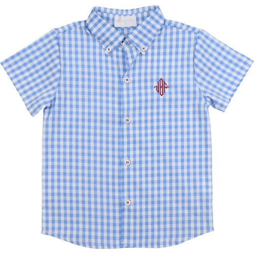 Blue Check Button Down Shirt | Cecil and Lou